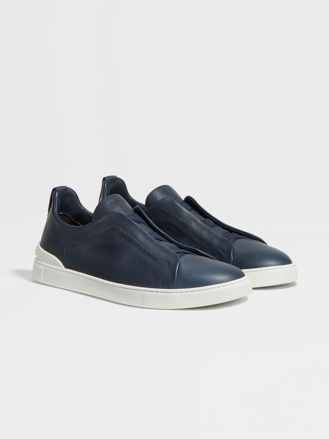 Blue Leather Triple Stitch™ Sneakers